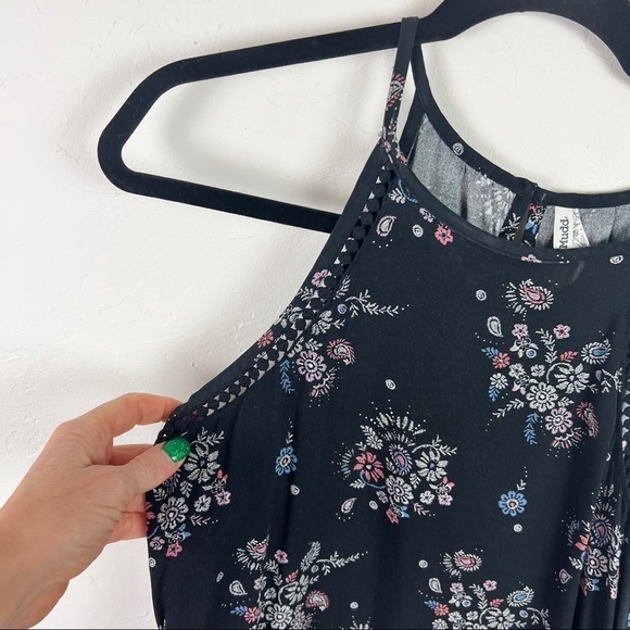 Mudd black foral sundress size small - Picture 2 of 6